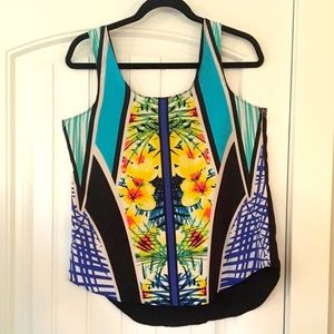 2 for 1 summer tank & dress! Size M bright floral prints